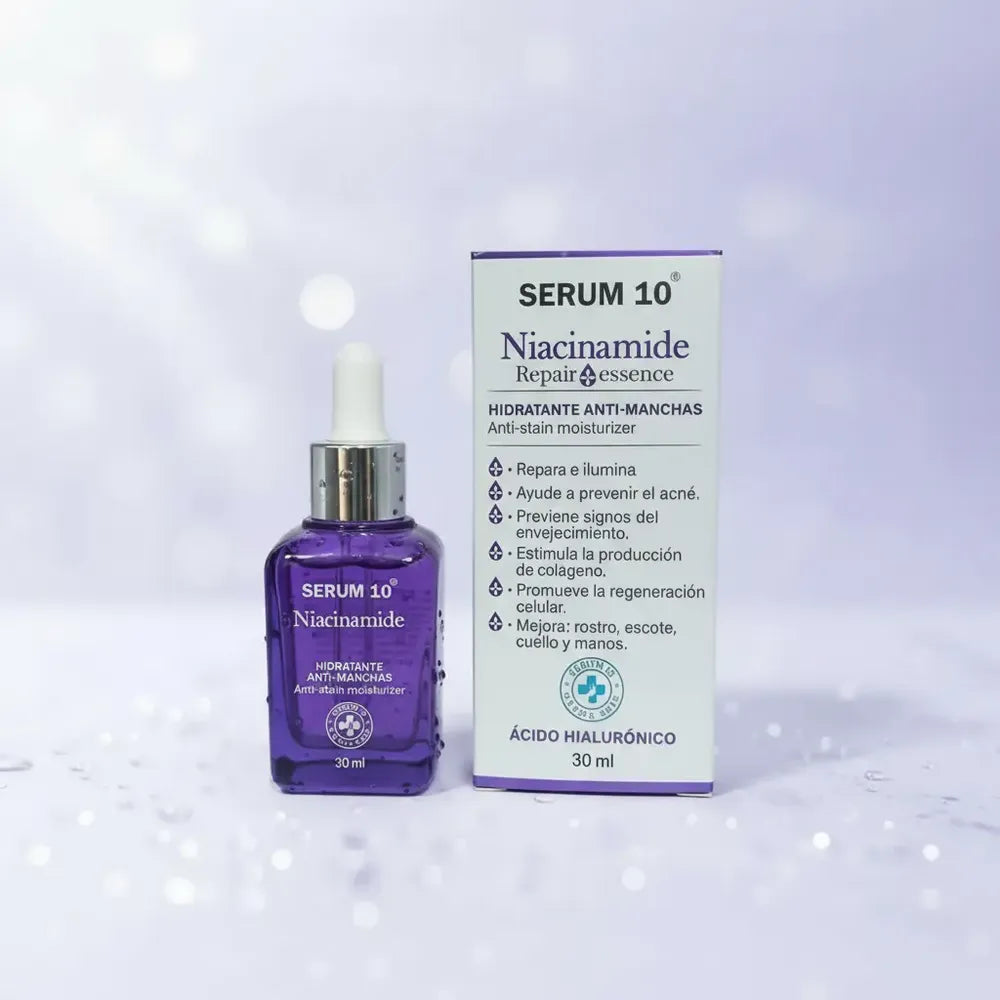 Serum 10 · Sérum de Niacinamida Antimanchas con Ácido Hialurónico · 30 ml