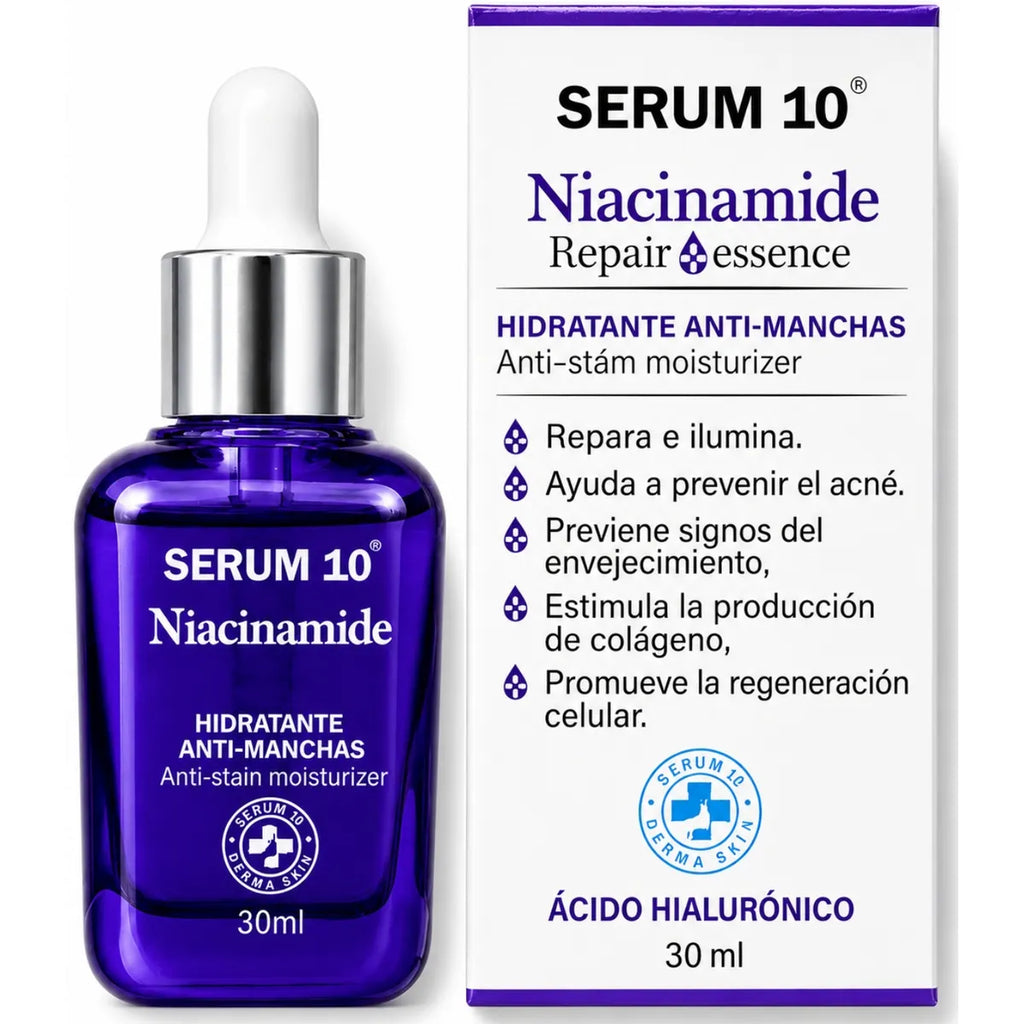 Serum 10 · Sérum de Niacinamida Antimanchas con Ácido Hialurónico · 30 ml